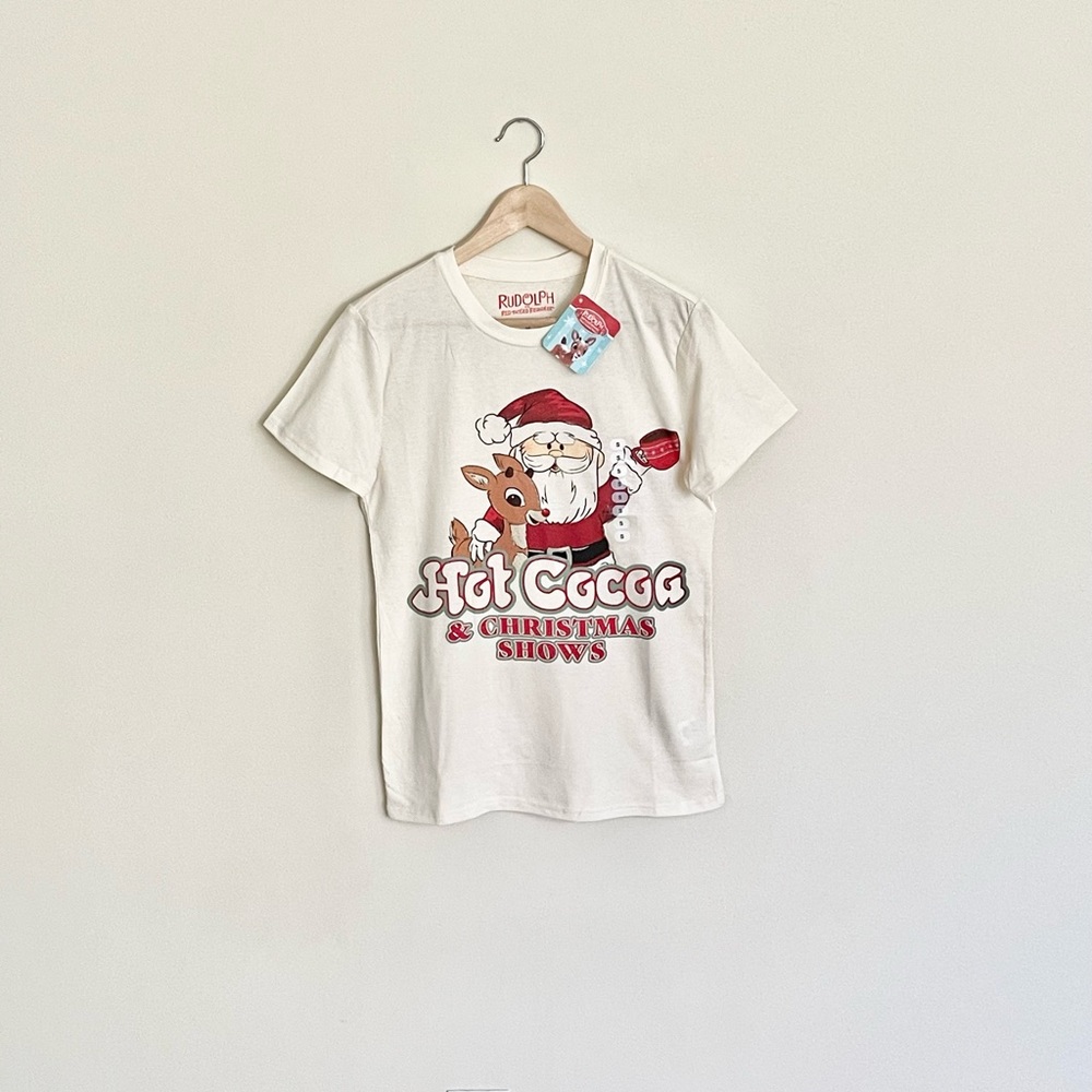 NEW Rudolph The Red-Nosed Reindeer Hot Coco & Christmas Shows T Shirt Adult S